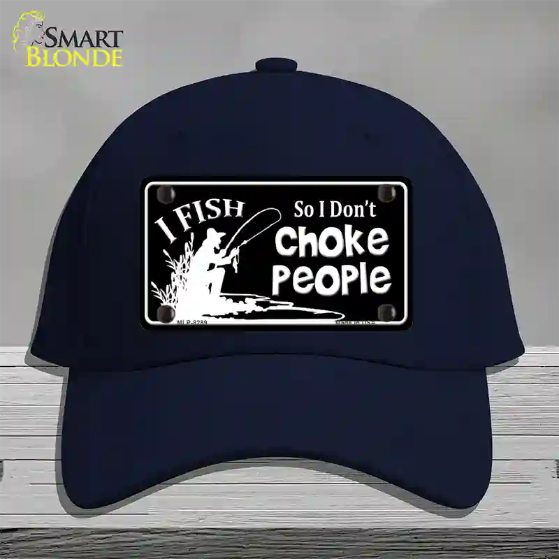 Dont Choke People Novelty License Plate Hat Cotton / Navy