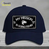 My Mission Is Fishin Novelty License Plate Hat Cotton / Navy