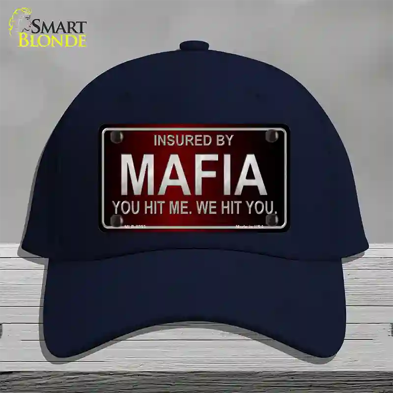 Insured By Mafia Novelty License Plate Hat Cotton / Navy