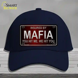 Insured By Mafia Novelty License Plate Hat Cotton / Navy