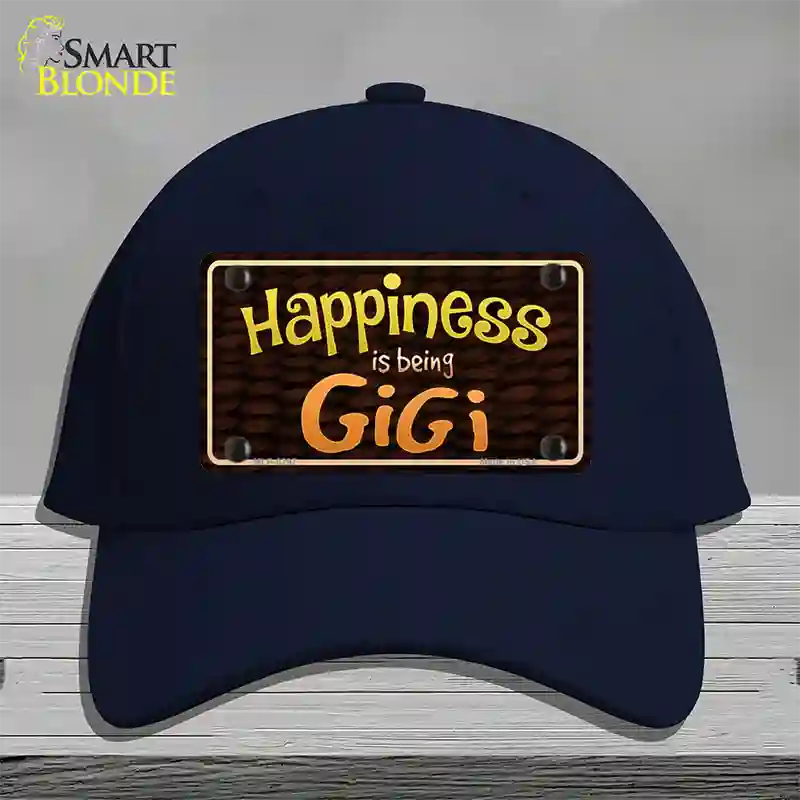 Happiness Is Being Gigi Novelty License Plate Hat Cotton / Navy