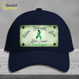 Liver Cancer Ribbon Novelty License Plate Hat Cotton / Navy