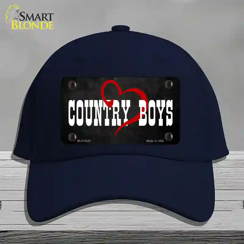 Country Boys Novelty License Plate Hat Cotton / Navy