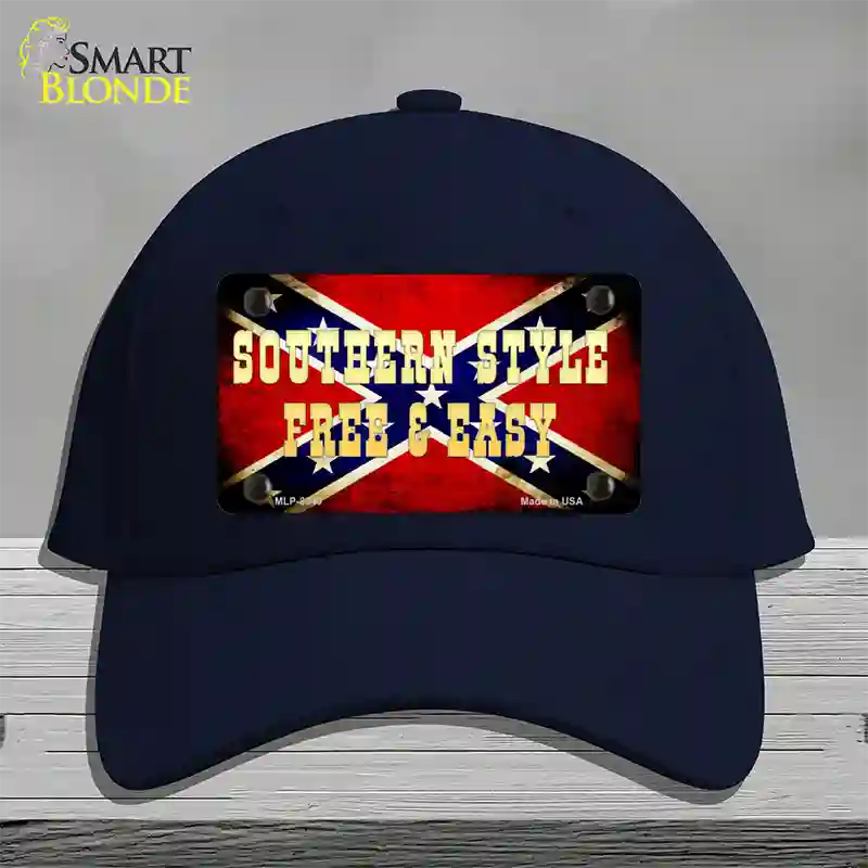 Southern Style Novelty License Plate Hat Cotton / Navy