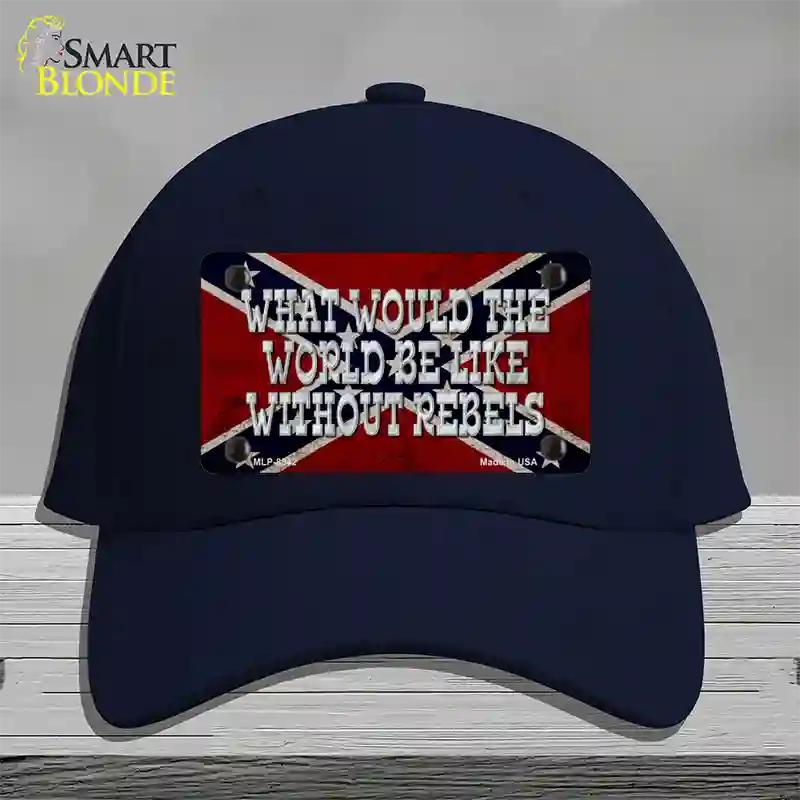 What Would The World Novelty License Plate Hat Cotton / Navy