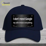 Dont Need Google Novelty License Plate Hat Cotton / Navy