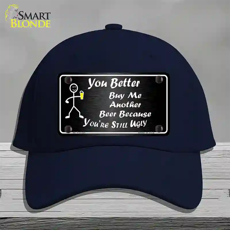 Buy Me Another Beer Novelty License Plate Hat Cotton / Navy