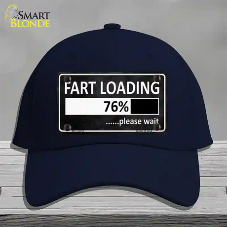 Fart Loading Novelty License Plate Hat Cotton / Navy