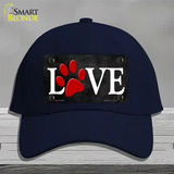 Love Paw Novelty License Plate Hat Cotton / Navy