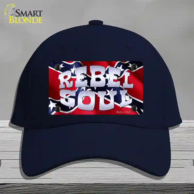 Rebel Soul Novelty License Plate Hat Cotton / Navy