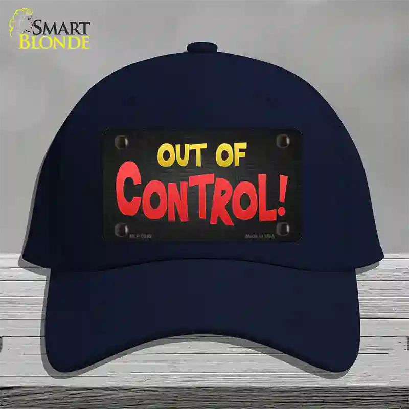 Out Of Control Novelty License Plate Hat Cotton / Navy