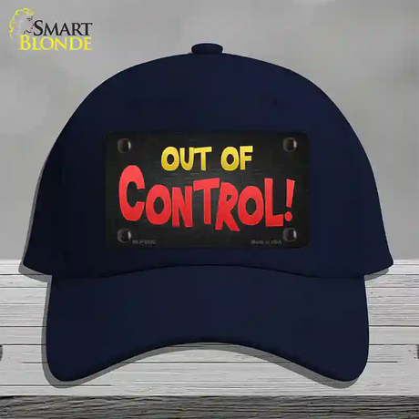 Out Of Control Novelty License Plate Hat Cotton / Navy