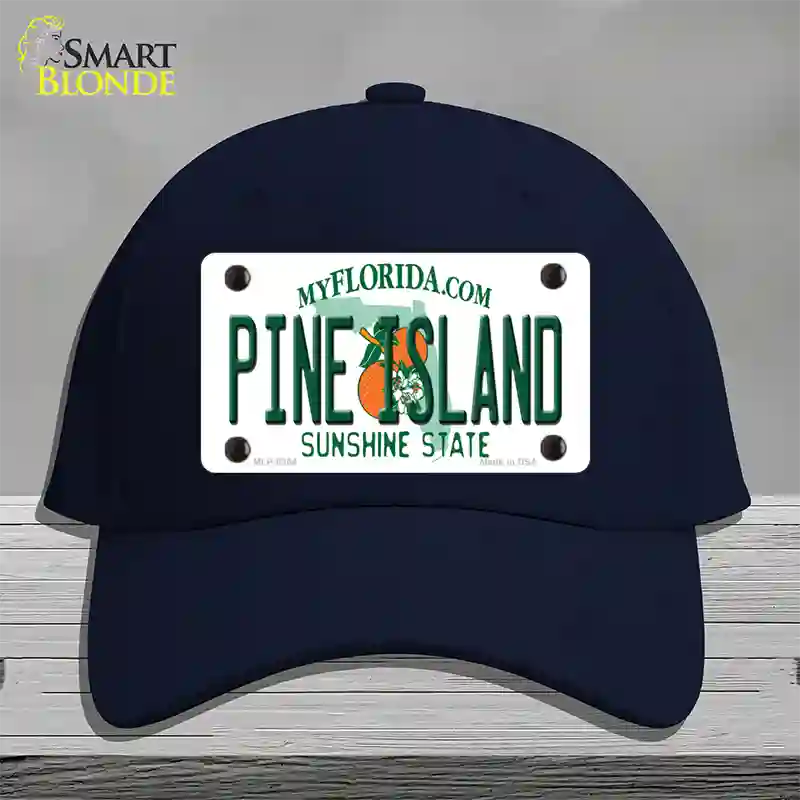 Pine Island Novelty License Plate Hat Cotton / Navy