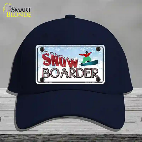 Snow Boarder Novelty License Plate Hat Cotton / Navy