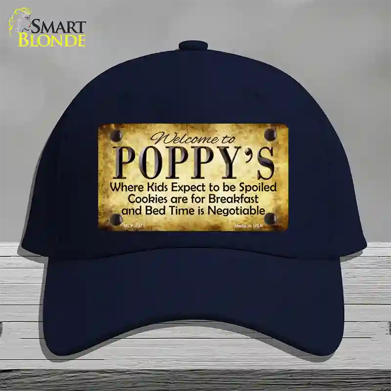 Poppys Novelty License Plate Hat Cotton / Navy