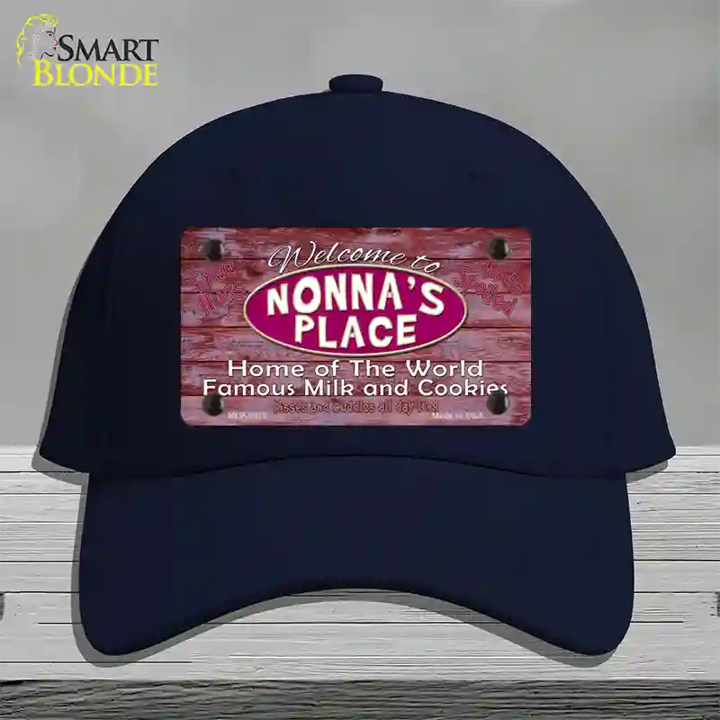 Nonnas Place Novelty License Plate Hat Cotton / Navy