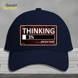 Thinking Please Wait Novelty License Plate Hat Cotton / Navy