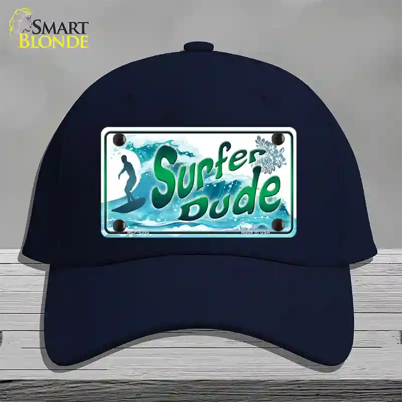 Surfer Dude Novelty License Plate Hat Cotton / Navy