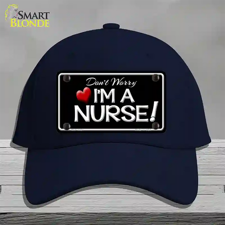 Im A Nurse Novelty License Plate Hat Cotton / Navy