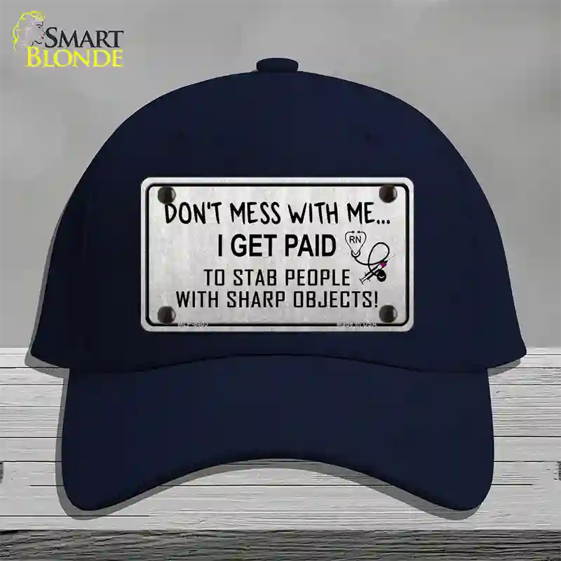 Dont Mess With Me Novelty License Plate Hat Cotton / Navy