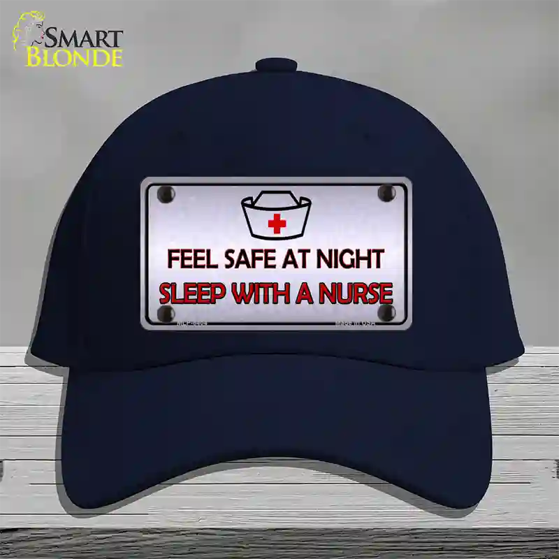 Feel Safe At Night Novelty License Plate Hat Cotton / Navy