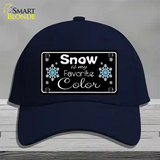 Snow Is My Favorite Color Novelty License Plate Hat Cotton / Navy