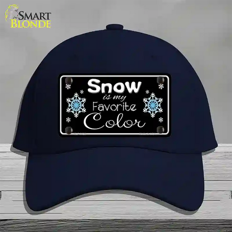 Snow Is My Favorite Color Novelty License Plate Hat Cotton / Navy