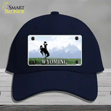 Wyoming State Novelty License Plate Hat Cotton / Navy