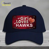 This Girl Loves Her Hawks Novelty License Plate Hat Cotton / Navy