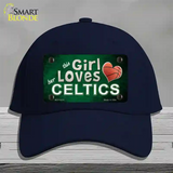 This Girl Loves Her Celtics Novelty License Plate Hat Cotton / Navy