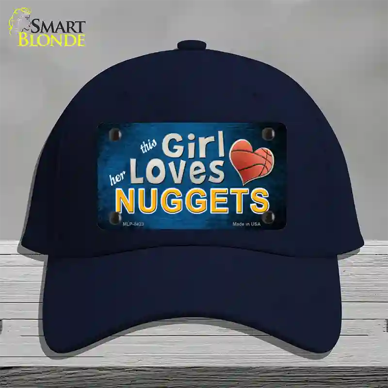 This Girl Loves Her Nuggets Novelty License Plate Hat Cotton / Navy