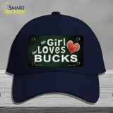 This Girl Loves Her Bucks Novelty License Plate Hat Cotton / Navy