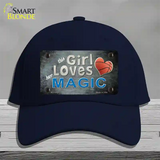 This Girl Loves Her Magic Novelty License Plate Hat Cotton / Navy