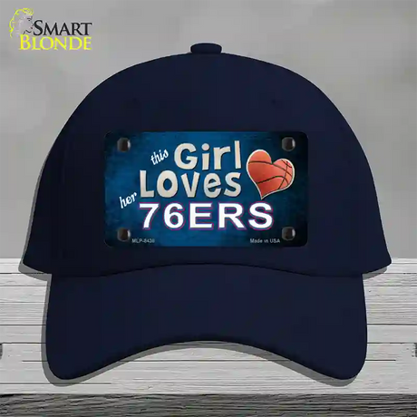 This Girl Loves Her 76ers Novelty License Plate Hat Cotton / Navy