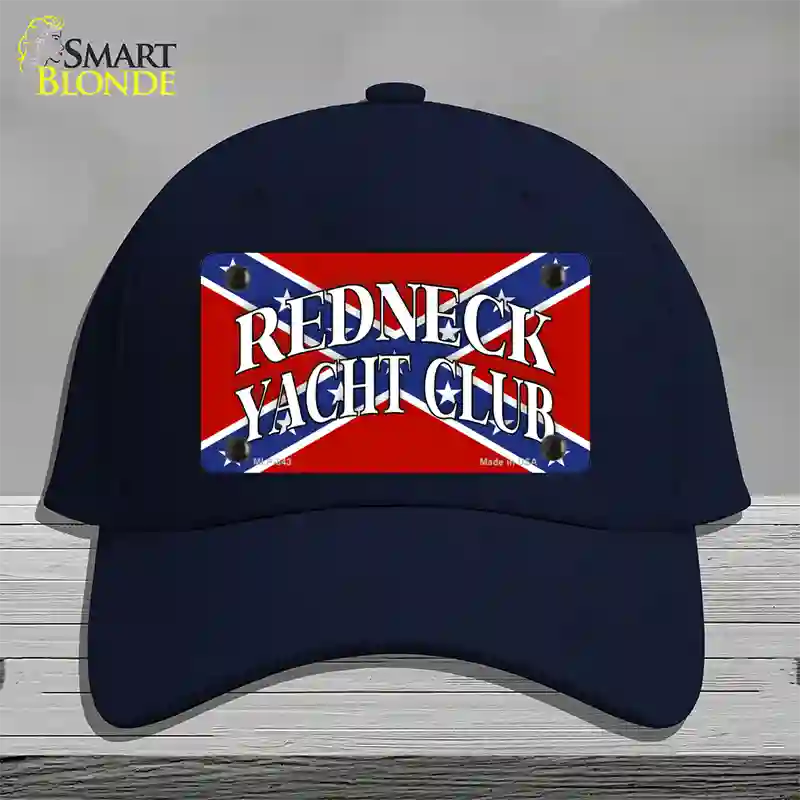 Redneck Yacht Club Novelty License Plate Hat Cotton / Navy