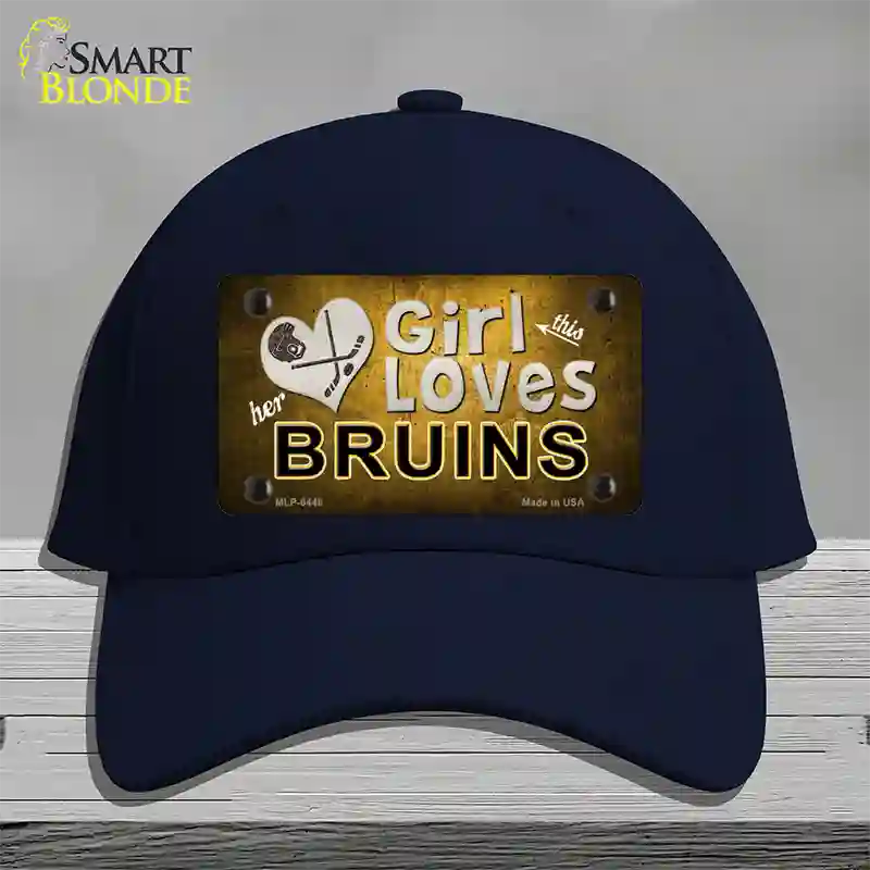 This Girl Loves Her Bruins Novelty License Plate Hat Cotton / Navy