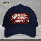 This Girl Loves Her Hurricanes Novelty License Plate Hat Cotton / Navy