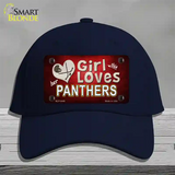 This Girl Loves Her Panthers Hockey Novelty License Plate Hat Cotton / Navy