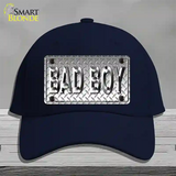 Bad Boy Diamond Novelty License Plate Hat Cotton / Navy