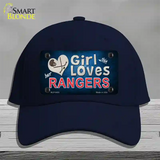 This Girl Loves Her Rangers Blue Novelty License Plate Hat Cotton / Navy