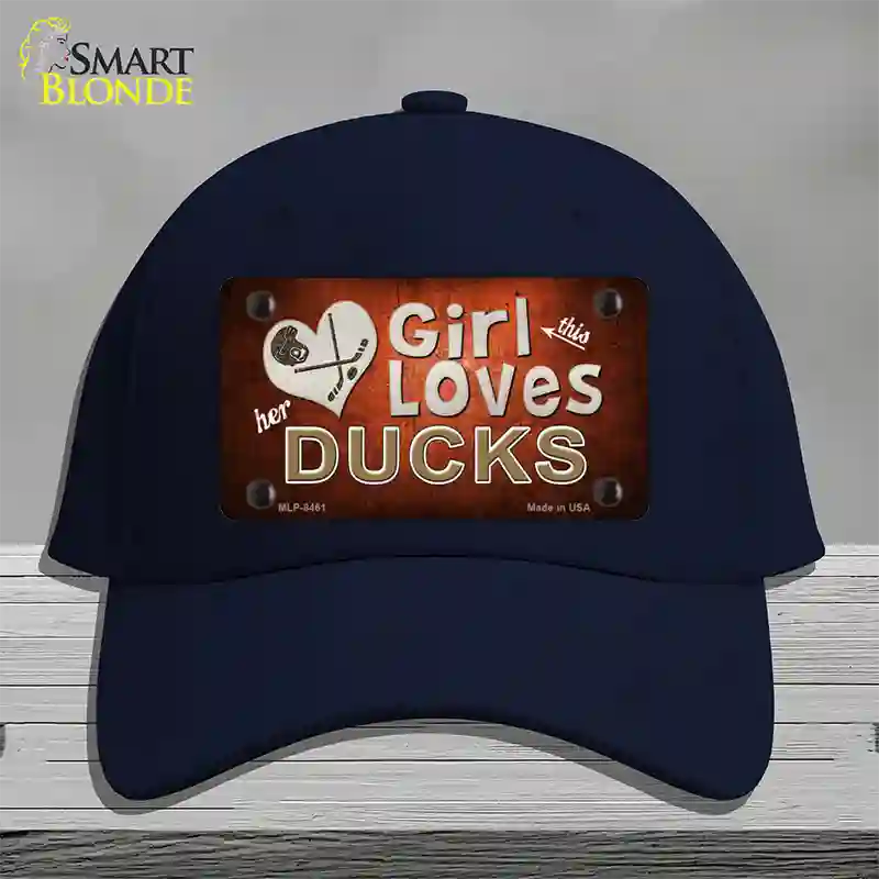 This Girl Loves Her Ducks Novelty License Plate Hat Cotton / Navy