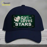 This Girl Loves Her Stars Novelty License Plate Hat Cotton / Navy