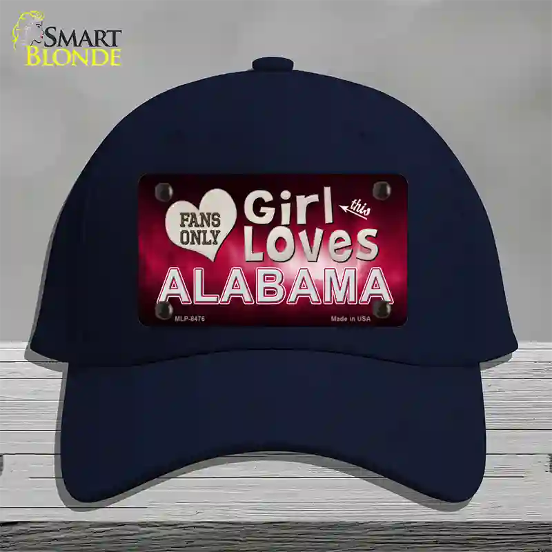 This Girl Loves Alabama Novelty License Plate Hat Cotton / Navy