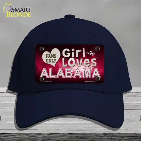 This Girl Loves Alabama Novelty License Plate Hat Cotton / Navy