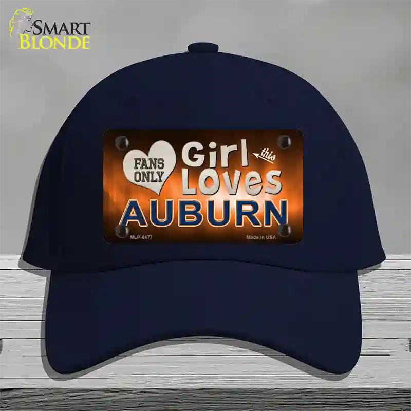 This Girl Loves Auburn Novelty License Plate Hat Cotton / Navy