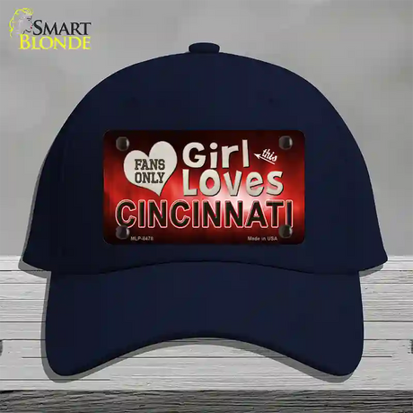 This Girl Loves Cincinnati Novelty License Plate Hat Cotton / Navy