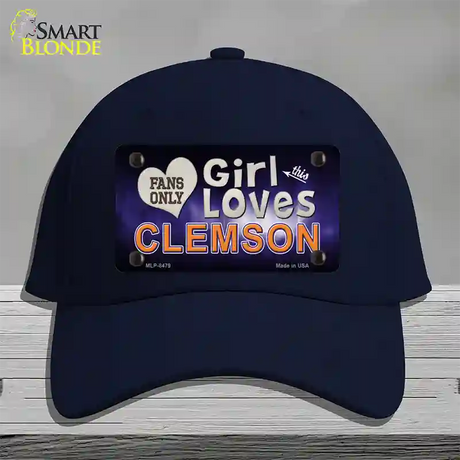 This Girl Loves Clemson Novelty License Plate Hat Cotton / Navy