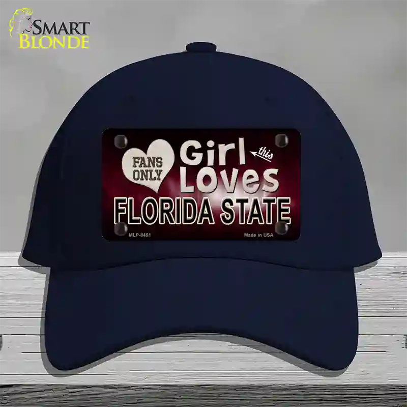 This Girl Loves Florida State Novelty License Plate Hat Cotton / Navy