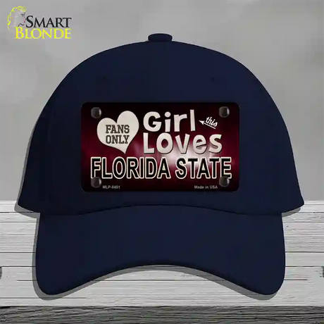 This Girl Loves Florida State Novelty License Plate Hat Cotton / Navy