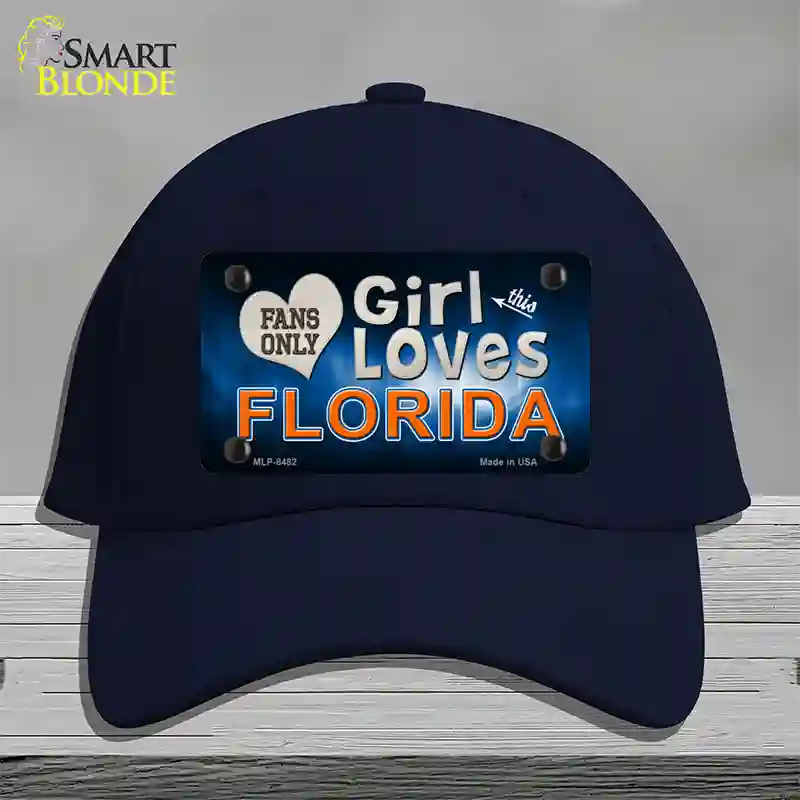 This Girl Loves Florida Novelty License Plate Hat Cotton / Navy